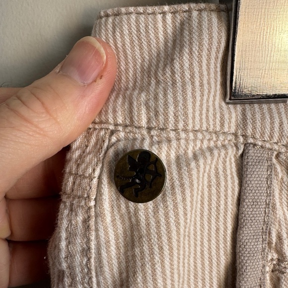 EDC by Esprit Women's 6 Striped Cargo Mini Skirt Cream/Beige Pockets Festival - Picture 3 of 12